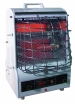 PORTABLE RADIANT/FAN FORCED HEATER WITH MANUAL RESET & SAFTEY TIPOVER SWITCH, STEEL ENCLOSURE WITH HANDLE