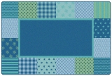 KIDSoft Pattern Blocks  Blue  8' x 12' Rectangle