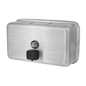 Alpine Industries Manual SurfaceMounted Stainless Steel Liquid Soap Dispenser, 40 oz Capacity, Horizontal