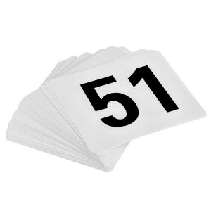 Alpine Industries Double Sided Plastic Table Numbers, 4 by 4Inch, 51100