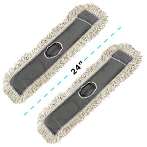Alpine Industries 24 Cotton Dust/Dry Mop Replacement Head, 2 pack