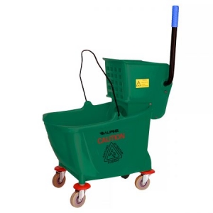 Alpine Industries 36 Qt Mop Bucket with Side Wringer, Green