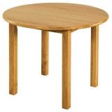 DELUXE HARDWOOD TABLE 30IN ROUND WITH 18IN LEGS
