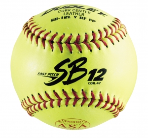 Dudley SB12L ASA Fastpitch Softball, Leather Cover, Cork Center, 0.47 Cor, 12, Dozen