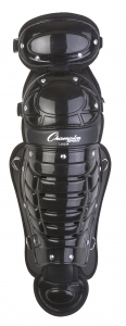Double Knee Shinguard With Wings Black - Aged 9 To 12