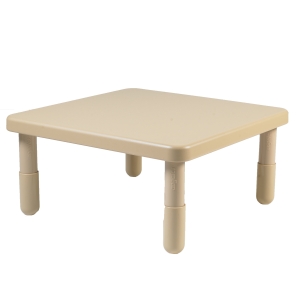 Angeles 28 Square Value Kids Table and Legs - Natural Tan