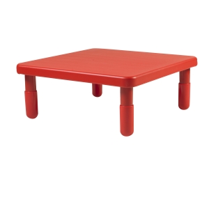 Angeles 28 Square Value Kids Table and Legs - Candy Apple Red