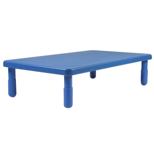 Angeles 48 Rectangular Value Kids Table and Legs - Royal Blue