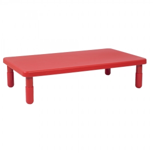 Angeles 48 Rectangular Value Kids Table and Legs - Candy Apple Red