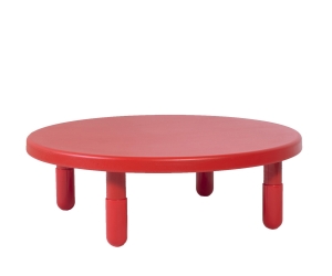 Value 36 Diameter Round Table  Candy Apple Red with 12 Legs