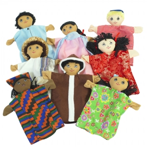 Multi-Cultural 9 Hand Puppets