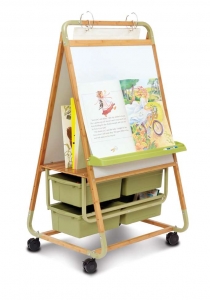 Double Sided Bamboo Teaching Easel With Lids