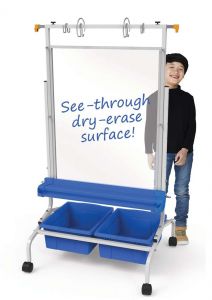 Clear Dryerase Chart Stand Measures 70H When In The Highest Position
