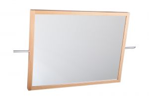Mirror For Mobile Units, Oak Frame, 273/4W X 1D X 203/4H