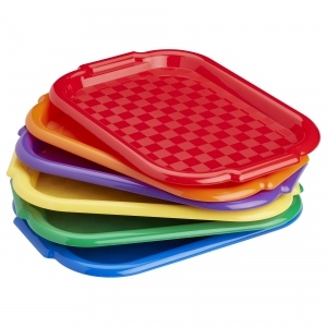 Colorful Plastic Art Trays 6-Piece - Assorted
