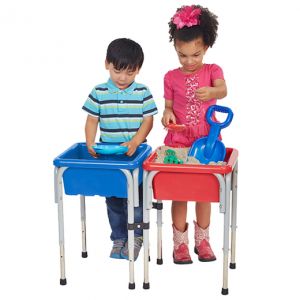 2 Station Square Sand and Water Table with Lids