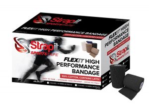 Flexit High Performance Bandage 3 Inch X 6 Yard Roll Case Of 16 Rolls Black