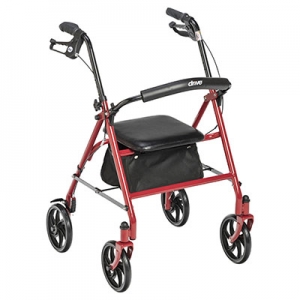 4 Wheel Rollator With 7 5 Wheels Red