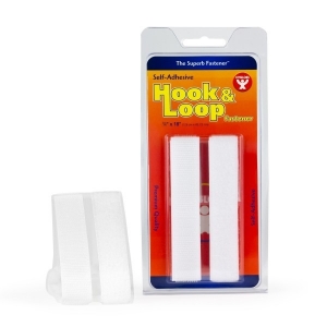 Loop, 25 feet, White, Self-Adhesive