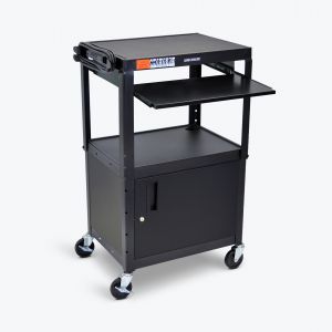 Adjustable Steel Av Cart  Cabinet, Pullout
