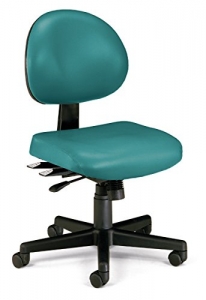 24/7 TASK CHAIR IN TEAL VINYL AM WITH HARD FL