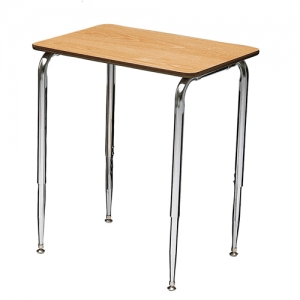 Nonadjustable student lecture desk, w/19 X 26 fiberboard top