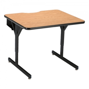 30 x 48 Computer Table Adjustable Height 2229, full stretcher support, wire management