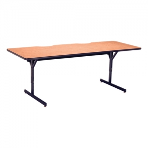 30 x 72 Computer Table Adjustable Height 2229, full stretcher support, wire management