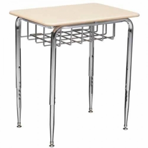 NonAdjustable Student Lecture Desk w/19 X 26 solid plastic top with UBrace