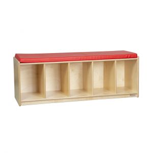 Reading Bench with Red Cushion
