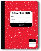 Composition Notebook, 9.75 x 7.5, Hard Cover, 100 Sheets, Unruled, Dozen